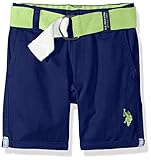U.S. Polo Assn. Boys' Belted Roll-Up Hem Twill Short