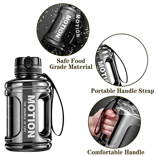 Ogetok 1.5L Large Water Bottle 50oz Black Water Jug, 0.4 Gallon Sports Gym Drink Container with Handle - Image 3
