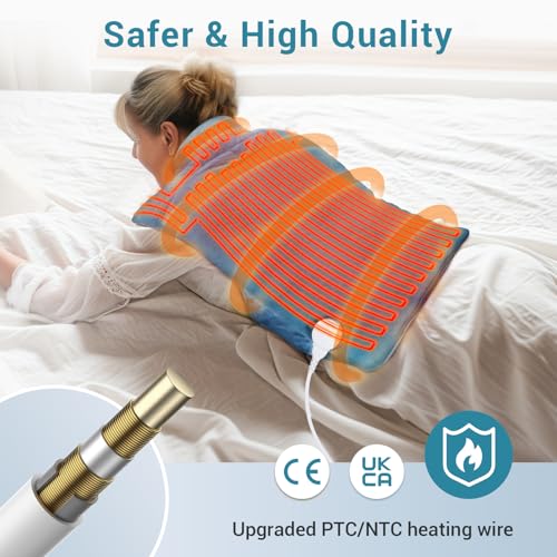 Image of Comfytemp Fathers Day Dad Gifts, Weighted Heating Pad for Back Neck Shoulders, Birthday Gifts for Men Women Husband Wife, Large Electric Heating Wrap FSA Eligible, 9 Heat Settings & 11 Timers, 22 inchx33 inch