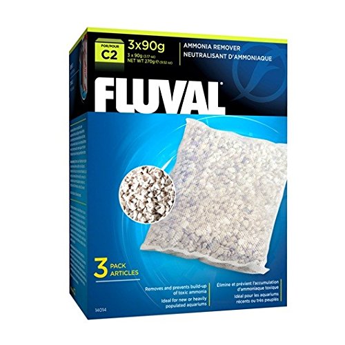 Fluval C2 Ammonia Remover, Replacement Aquarium Filter Media, 3-Pack, 14014