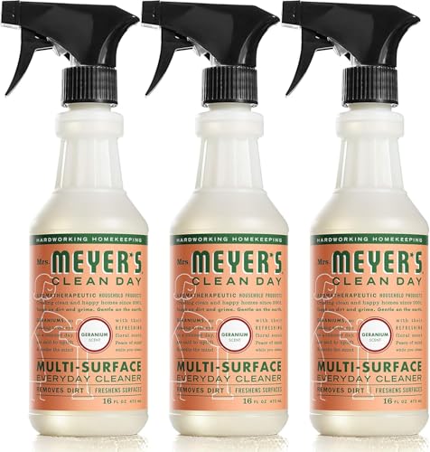 Image of MRS. MEYER'S CLEAN DAY All-Purpose Cleaner Spray, Geranium, 16 fl. oz - Pack of 3