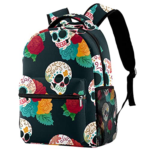 Sac à dos fleurs de Noël pour étudiants filles et garçons rouge