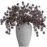 Thiccywoov 3 Pcs Plum Faux Berry Stems Artificial Dusty Sedum Berry Stems Picks Branches Faux Spray for DIY Holiday Farmhouse Home Mantel Harvest Decorations (32 Inch)