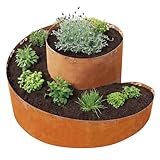 bellissa – Kräuterspirale Cortenstahl 130x140x80 cm - Kräuterschnecke...