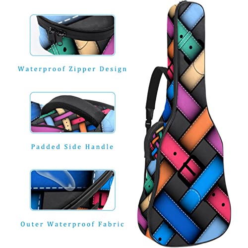 Étui coloré pour guitare classique et acoustique, Multicolore 01., 42.9×16.9×4.7 in, Organiseur de sac - Les Beatles, Paul McCartney, John Lennon, RIngo Starr, George Harrison Étui coloré pour guitare classique et acoustique, Multicolore 01., 42.9x16.9x4.7 in, Organiseur de sac – Image 5