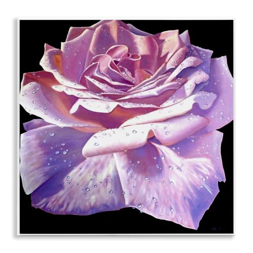 'Lush Pink Rose Petals Flower Water Droplets'| Wall Plaque Art