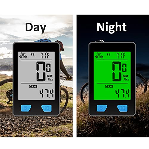 Yohawjan Bicycle Speedometer Waterproof Wireless Bike Computer Bike Odometer With Lcd Display & Multi-Functions Electric Bike Accessories For Bikes Pedometer Cycling Electronics #TOP2