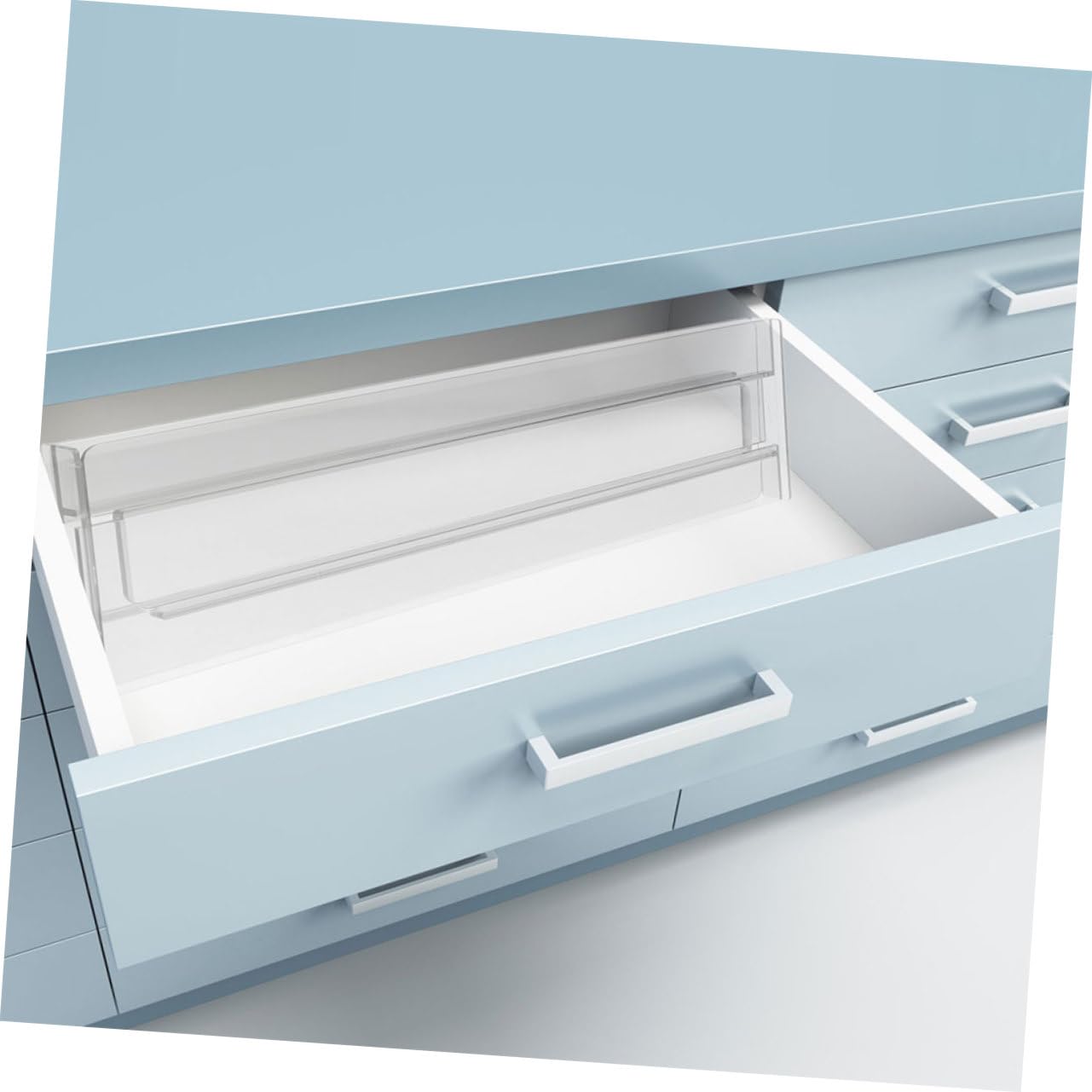 Divisori per Cassetti Regolabili 8 Pezzi Ps Trasparente 27, 5-52 Cm | Biancheria e Abiti, Installazione Rapida, Design Estensibile, Ordinamento Pratico in Armadio e Camera