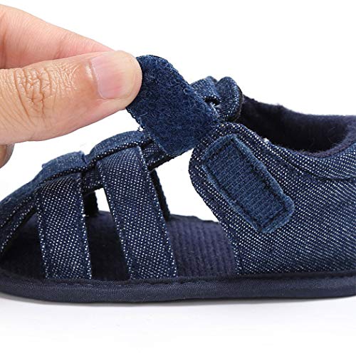 Babitina Baby Boy Sandals Anti-Slip Sole First Walkers Summer Shoes Infant Sandals For Toddler Girls(0-18 Months)(12-18 Months M Us Toddler,B-Denim Blue) #TOP2