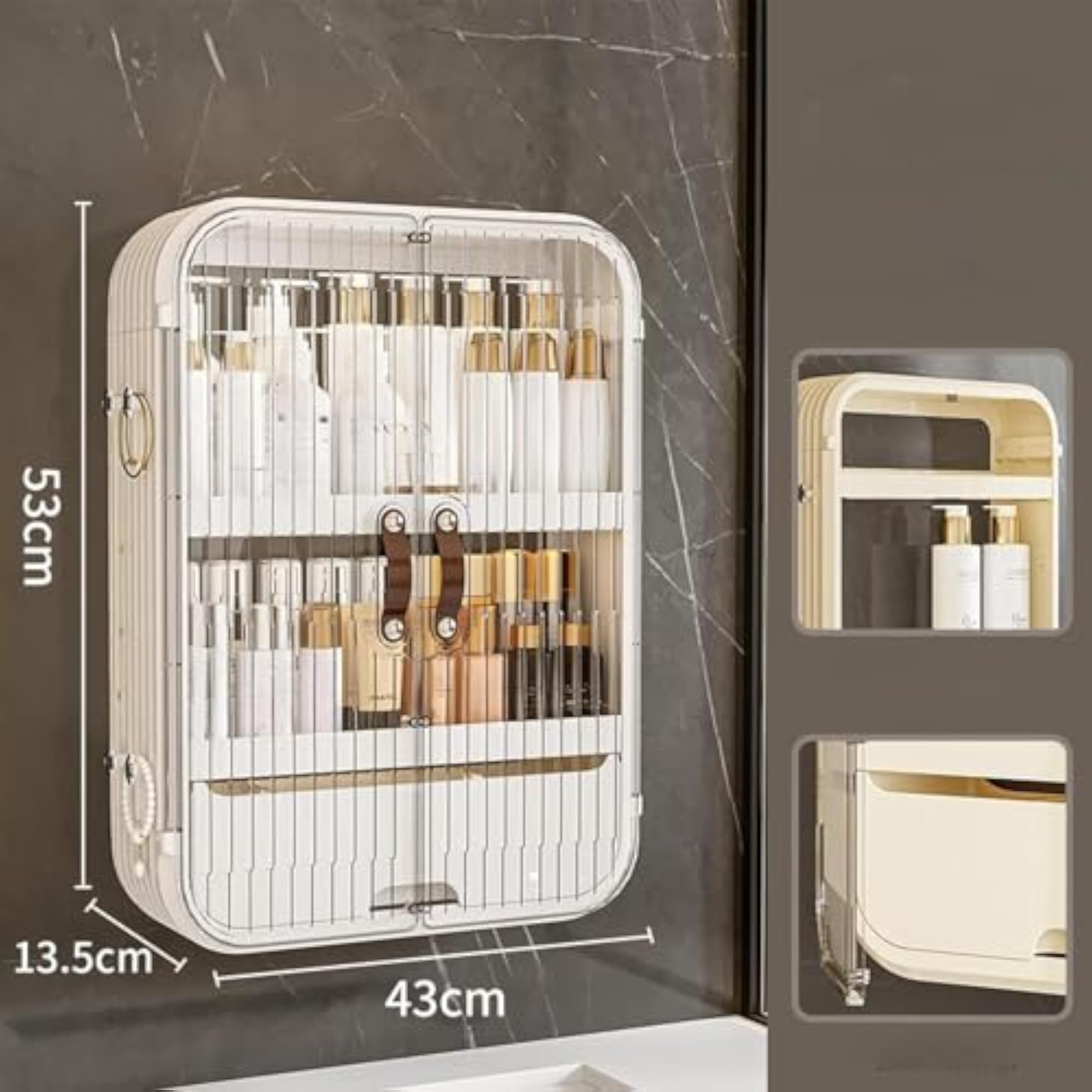 Wall Hanging Cosmetics Organizer Rack for Bedroom Vanity