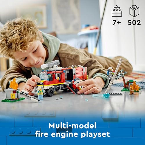 LEGO 60374 City Fire Command Unit Set, Rescue Fire Engine Toy, Ultramodern Truck with Land and Air Drones, Emergency Vehicle Toys for Kids, Boys & Girls Aged 6 Plus - Image 4