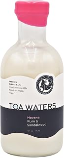 TOA Waters Havana Bubble Bath - Rum & Sandalwood Scent - Moisturizing & Enriched with Organic Coconut Milk & Botanicals - for Women and Men, All Skin Types, Vegan, Soy-Free, & Paraben-Free - 16 FL oz