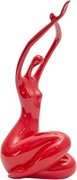 HAUCOZE Lady Sculpture Woman Figurine Yoga Gift Modern Home Decor 13 Inch