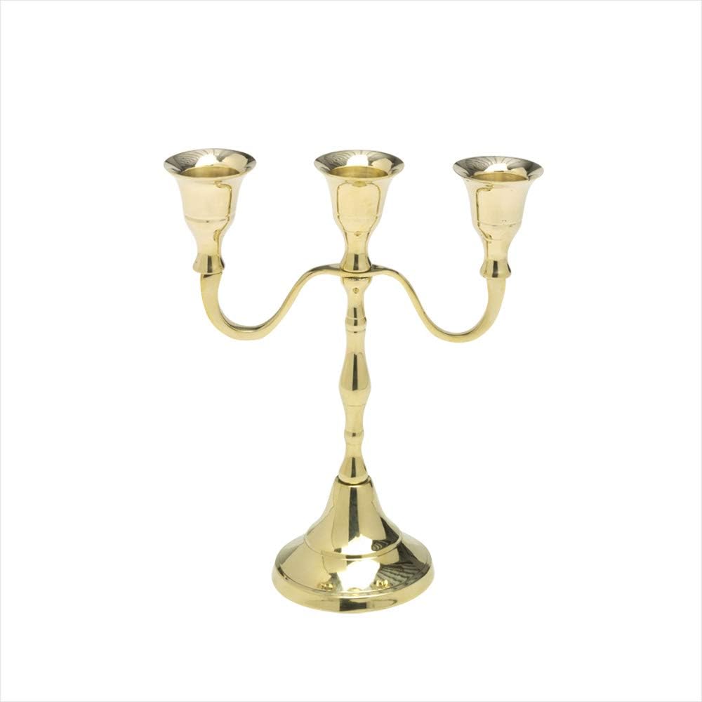 NKlaus 4x Gouden Kaarsenhouder Messing - Voor Dunne Altaarkaarsen Tot 0,9 Cm - Elegant Design