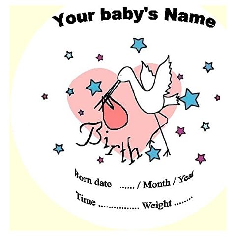 Personalisedjust4u 8 Inch Baby Girl Birth Plate Cover
