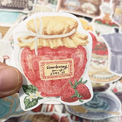 Molneso 120Pcs Vintage Tea Party Scrapbook Stickers Antique Garden Afternoon Tea Washi Sticker High Tea Time Ephemera Collage Embellishments Junk Journal Supplies #TOP1