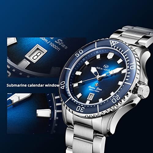 Montre Automatique Seagull - Cadran Chiffres Romains, Boîtier Acier & Bracelet Cuir