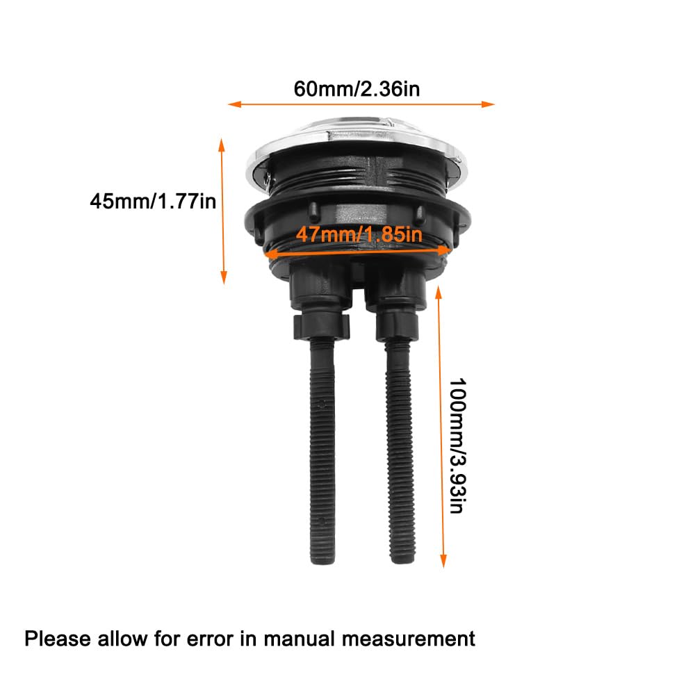 2PCS Toilet Flush Button Replacement, 60mm Dual Flush Toilet Push Buttons, Universal Flush Valve Replacement - Image 2