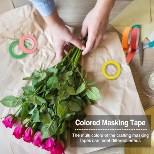 Owlkela D-MASKING TAPE-12PCS 12 Rolls Colored Masking Tape 16 Yard Per Roll thumb #7