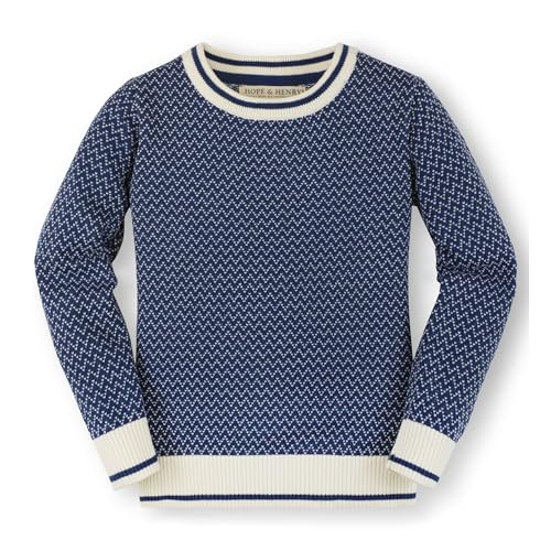 Image of Hope & Henry Boys' Long Sleeve Crew Neck Pullover Sweater