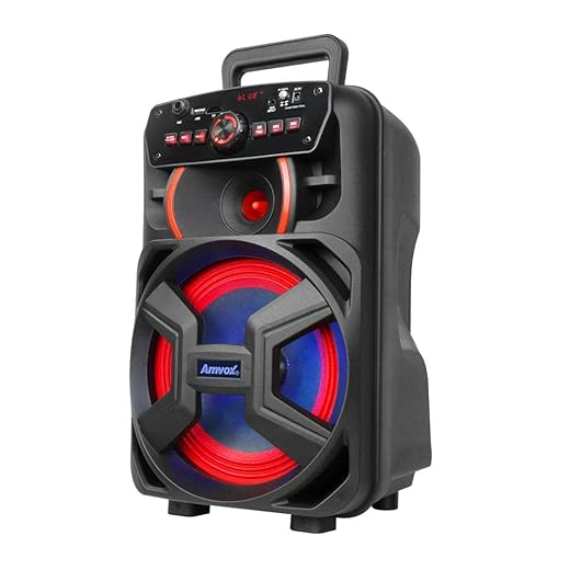 Amvox Caixa de Som Amplificada ACA 221 Gigante II - 220W RMS, Bluetooth, Rádio FM, USB, Preto