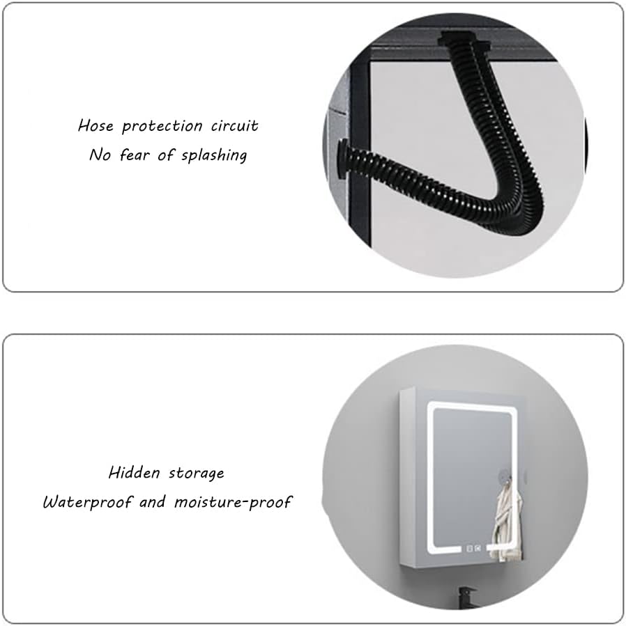 Cabinets Mirror Bathroom Cabinet Bathroom Mirror Wall-Mou 【得】