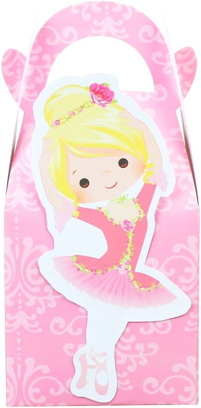 Ballerina Party Favor Bags Pink Ballerina Treat Box 12 Boxes/Pack