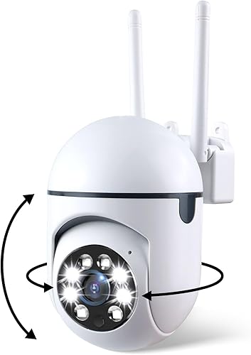 Cámaras interiores para el hogar, cámaras de seguridad panorámicas HD panorámicas con visión nocturna a color, detección de personas y movimiento,