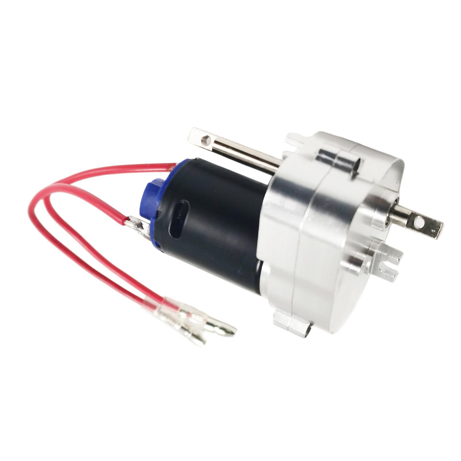 Scatola Ingranaggi in Metallo con Motore 370, Spina 4 Mm per MN99S, Argento