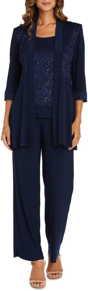 R&M Richards Womens Lace Pant Set - Image 7