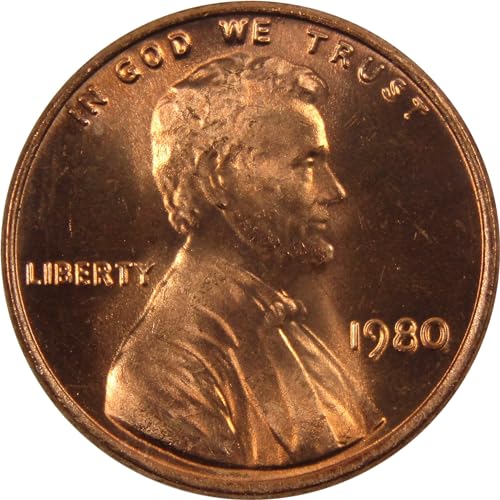 1980 Lincoln Memorial Cent BU Uncirculated Penny 1c Coin