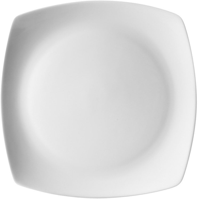 10 Strawberry StreetAurora Square 10.75" Dinner Plate, Set of 6, White