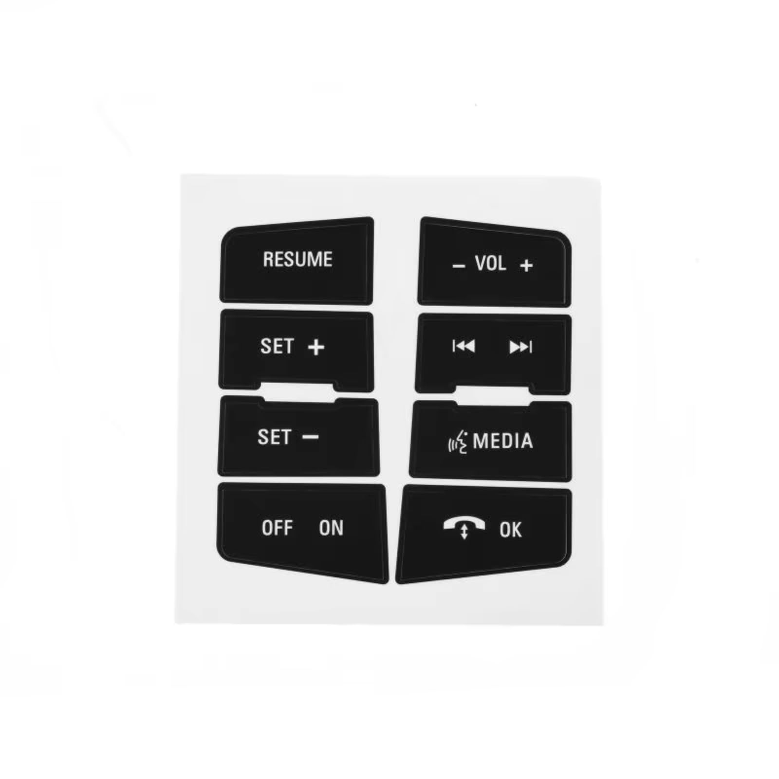 Modification Interior Compatible with for Focus 2008 2009 2010 PVC Button Repair Decals Car Steering Wheel Repair Sticker Button Repair Kit Stickers Accessories