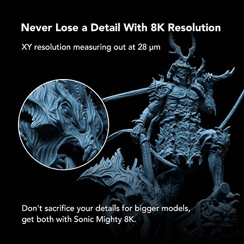 Phrozen Sonic Mighty 8K Lcd Resin 3D Printer, Monochrome/Mono Lcd Screen, Mass-Produce 3D Printed Models With Ultra-High 8K Resolution, L21.8 X W12.3 X H23.5 Printing Volume #TOP3