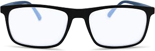 Premium Blue Frame Blue Light Reading Glasses Men to Look Modern with High Vision - Large & Durable Readers for Men - Comfortable for all Face Shape Blue Light Glasses - 2.75 Reading Glasses Mens