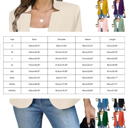 Business Blazers for Women Casual Open Front Long Sleeve Work Office Suit Dressy Lightweight Jackets Fall clothes 20254