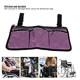 Fybida Wheelchair Organizer Bag, Wheelchair Armrest Side Bag Mobility Aid Bag with 4 Pockets, Universal Hanging Wheelchair Storage Pouch Wheelchair Accessories for Most Wheelchair Walkers Rollators - Image 5