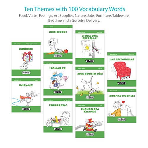 Spanish For Kids Set 2: 10 Beginner Spanish Reading Books For Kids With Online Audio And 100 More First Words: Learning Spanish For Kids Ages 3-8 By Language Together #TOP4