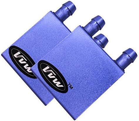 YOBETT 2pcs Diy Aluminum Water Cooling Block for CPU Graphics Radiator Heatsink 41*41*12mm