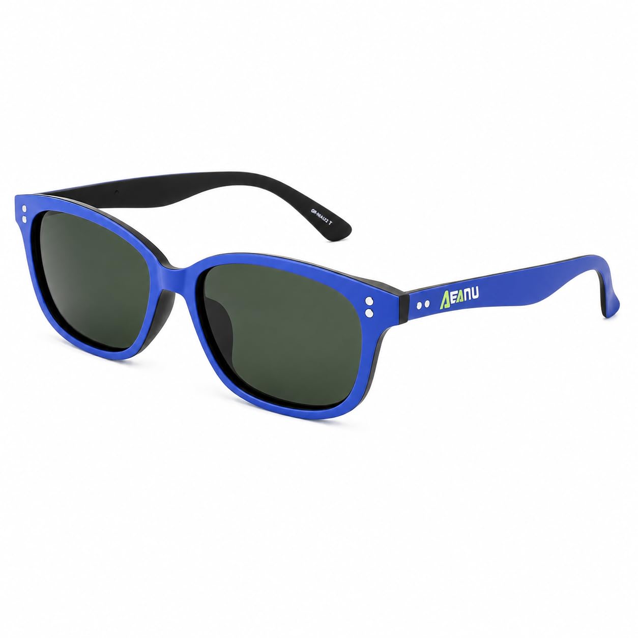 Polarisierte Sonnenbrille für Teenager – UV400 Farbspiegelgläser, matter runder Rahmen, kleine Gesichter – Fahren und im Freien