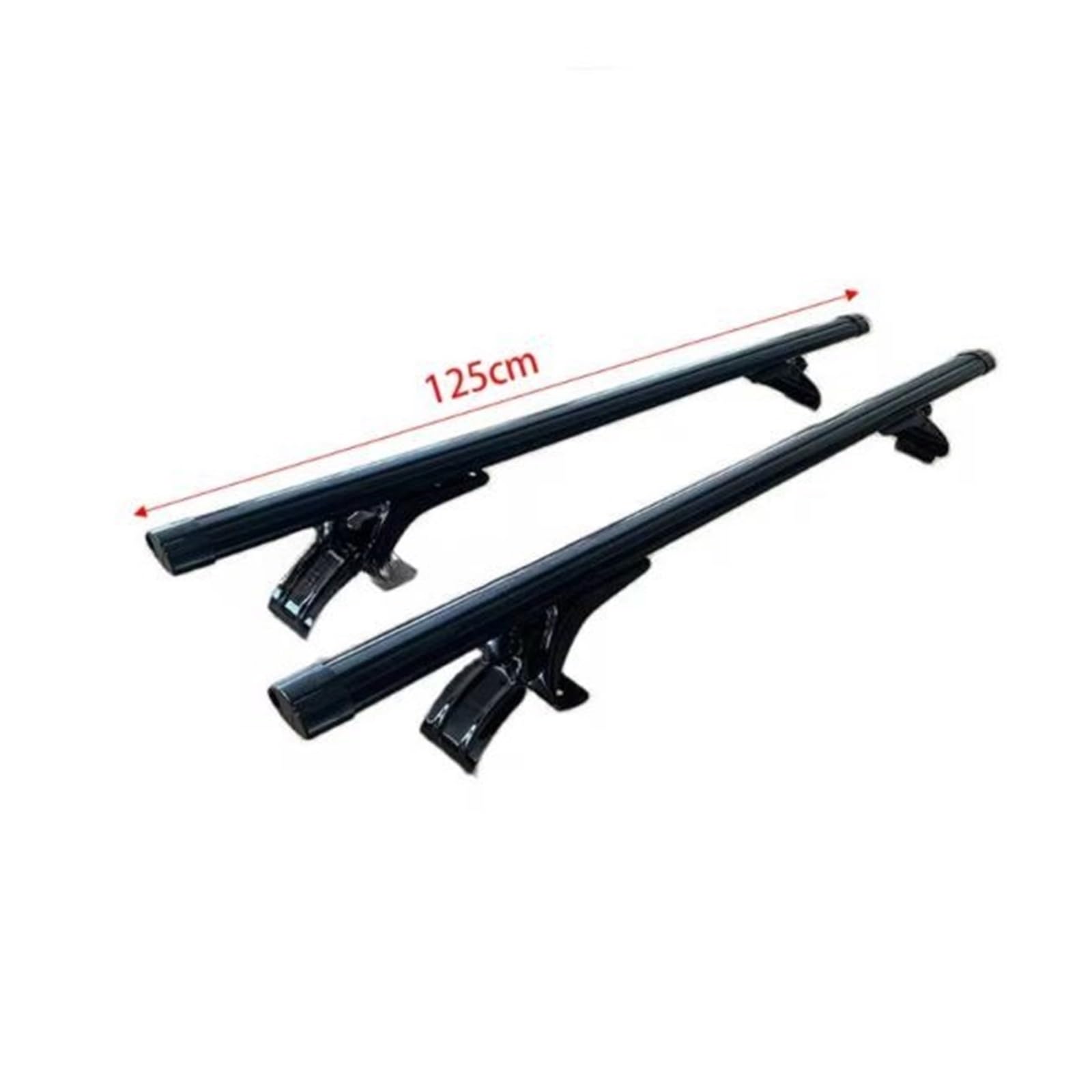 Barras Techo Coche Kit Portaequipajes Universal Techo Coche 125 Cm Y 135 Cm Que No Necesita Rieles Techo Originales, Portaequipajes con Barra Transversal Sedán Barras Tejadilho(Negro,125CM)