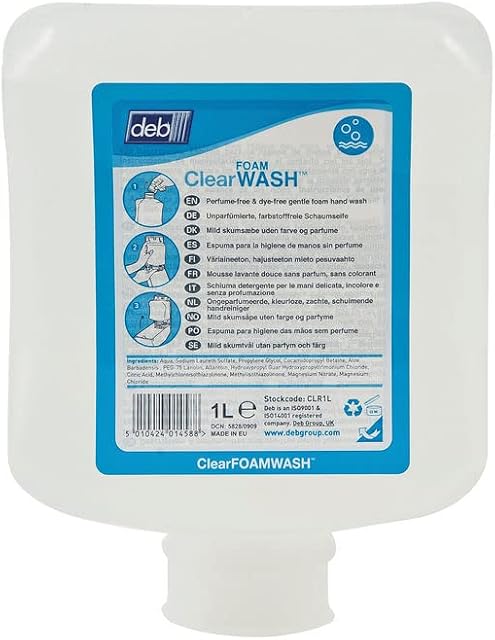 Deb Refresh Clear FOAM Wash 1 Litre Cartridge (Pack of 6)