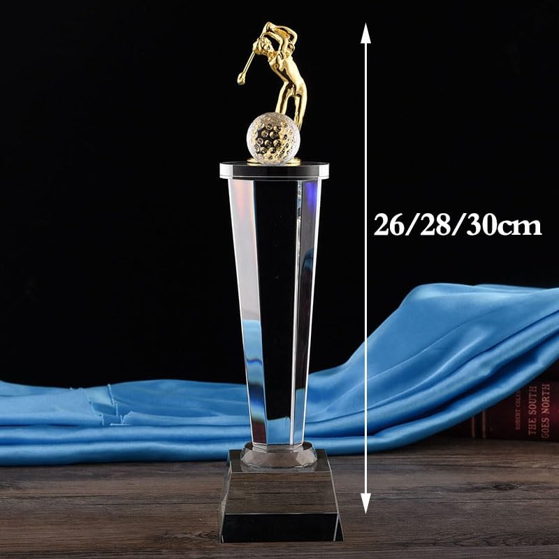 Amazon.co.jp: ゴルフクリスタルクリアトロフィー ゴルフコンペの賞品