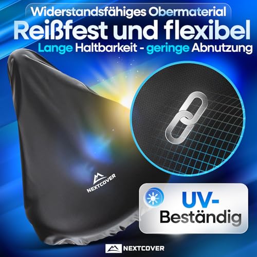 NEXTCOVER® Universal Sattelbezug Fahrrad 2er Set I 100% Wasserdicht I Regenschutz I Fahrradsattel Überzug Sattel I Sattelüberzug Fahrradsitz I Satteldecke I Sattelschutz wasserdicht Fahrrad