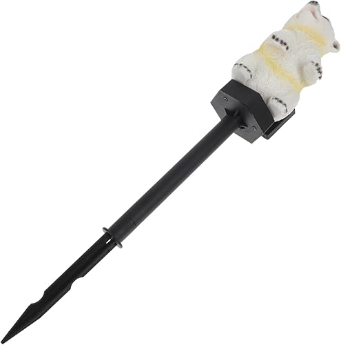 DOITOOL Lámpara de oso con energía solar para iluminación de césped decorativo al aire libre Adornos solares para patio