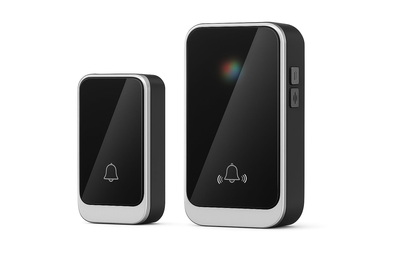Prplet Door Bell without Wire with 300m Range, 38 Ringtones & 8 Volume Levels | Plug-in Receiver & Waterproof Transmitter – Black-image-7