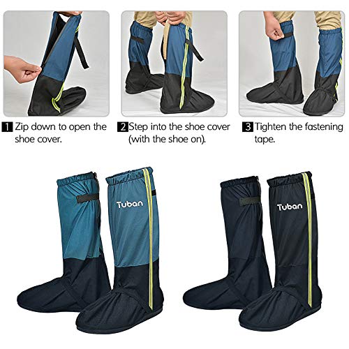 DECDEAL Sapatos de chuva impermeáveis cobrem polainas leves e reutilizáveis para neve no deserto com