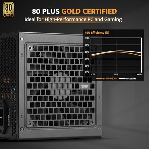 Image of darkFlash PMT Fully Modular Power Supply ATX 3.1& PCIe 5.1 Ready, 2 x 12VHPWR Cable Included, 100% Japanese 105C Capacitors, 80 Plus Gold Gaming PSU (80+ Gold (ATX 3.1) BK, 750 Watts)
