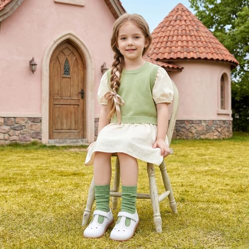 Image of GINFIVE Toddler Girls Mary Jane School Oxford Dress Flat Shoes for Wedding