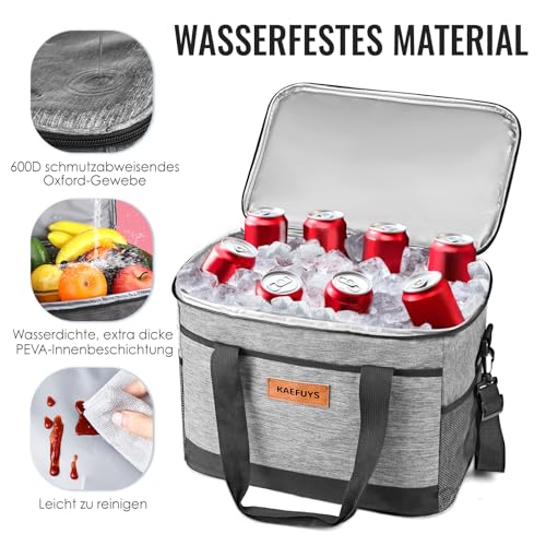 Kühltasche Faltbar 33L+14h Kühlung Groß Kühlbox Thermoisoliert Lunch Tasche – Ansicht 6